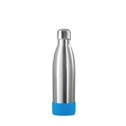 Thermotrinkflasche RETUMBLER-NIZZA, silber, Sleeve hellblau
