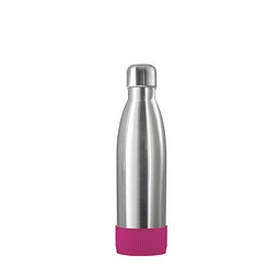 Thermotrinkflasche RETUMBLER-NIZZA, silber, Sleeve magenta