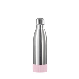 Thermotrinkflasche RETUMBLER-NIZZA, silber, Sleeve rosa