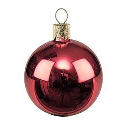 Traditionelle Glaskugel, glanz-rot, 1-seit. Druck