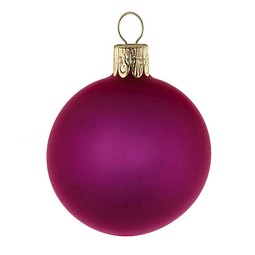 Traditionelle Glaskugel, matt-pink, 1-seit. Druck