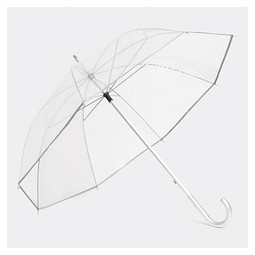 Transparenter Aluminium-Stockschirm PANORAMIX,silber, transparent