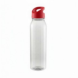 Trinkflasche Active Wave, 650 ml, transparent/rot