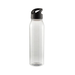 Trinkflasche Active Wave, 650 ml, transparent/schwarz