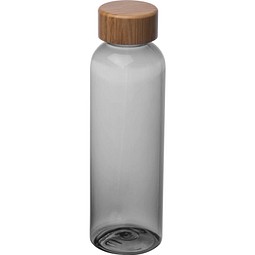 Trinkflasche aus PET mit Bambusdeckel, 500ml , anthrazit