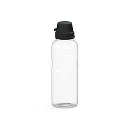 Trinkflasche Carve School, 700 ml, RENEW, transparent/schwarz
