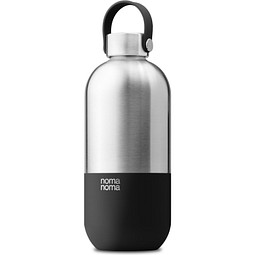 Trinkflasche Edelstahl, Schwarz 1000ml, Schwarz