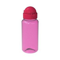Trinkflasche Junior, 400 ml, transparent-pink/pink