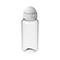 Trinkflasche Junior, 400 ml, transparent/weiss