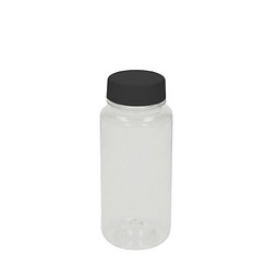 Trinkflasche Refresh, 400 ml, transparent/schwarz