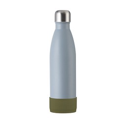 Trinkflasche RETUMBLER-myTOULON, grau, Sleeve dunkelgrün