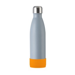 Trinkflasche RETUMBLER-myTOULON, grau, Sleeve orange