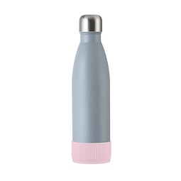 Trinkflasche RETUMBLER-myTOULON, grau, Sleeve rosa