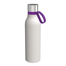 Trinkflasche RETUMBLER-myTOULON II 820, weiß, Ring lila