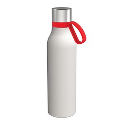 Trinkflasche RETUMBLER-myTOULON II 820, weiß, Ring rot
