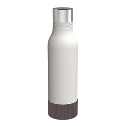 Trinkflasche RETUMBLER-myTOULON II 820, weiß, Sleeve braun