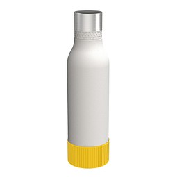 Trinkflasche RETUMBLER-myTOULON II 820, weiß, Sleeve gelb