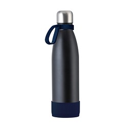 Trinkflasche RETUMBLER-myTOULON, schwarz/dunkelblau/dunkelblau