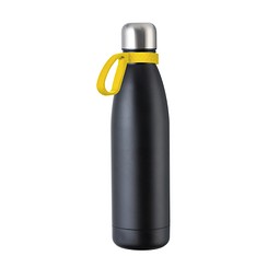 Trinkflasche RETUMBLER-myTOULON, schwarz, Ring gelb