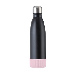 Trinkflasche RETUMBLER-myTOULON, schwarz, Sleeve rosa
