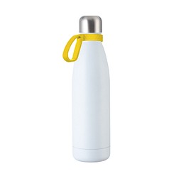 Trinkflasche RETUMBLER-myTOULON, weiß, Ring gelb