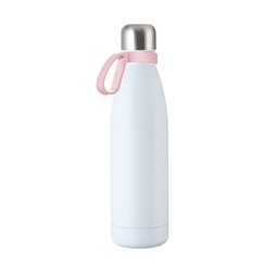 Trinkflasche RETUMBLER-myTOULON, weiß, Ring rosa