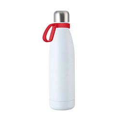 Trinkflasche RETUMBLER-myTOULON, weiß, Ring rot