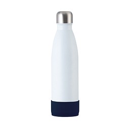 Trinkflasche RETUMBLER-myTOULON, weiß, Sleeve dunkelblau