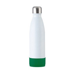 Trinkflasche RETUMBLER-myTOULON, weiß, Sleeve grün