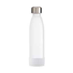 Trinkflasche RETUMBLER-TOULON GLASS, weiß, Sleeve weiß