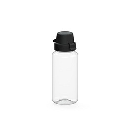 Trinkflasche School, 400 ml, RENEW, transparent/schwarz
