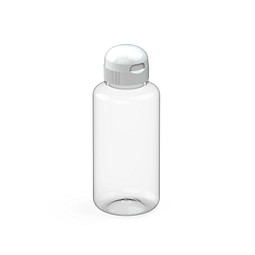 Trinkflasche Sports, 700 ml, RENEW, transparent/weiss