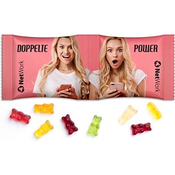 TwinSet, 10 g, Gummibärchen, weiße kompostierbare Folie, inkl. Druck