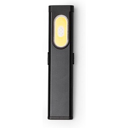 Ultraschlanke Taschenlampe aus Aluminium , Schwarz