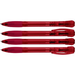 uma® FANTASY transparent Druckkugelschreiber, rot