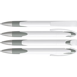 uma® LOOK grip SI Druckkugelschreiber, grau