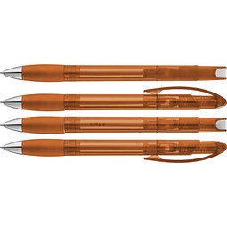 uma® MEMORY transparent SI Druckkugelschreiber, orange