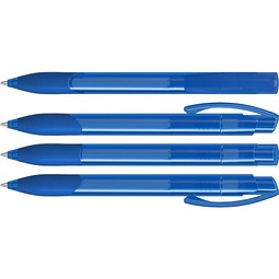 uma® OMEGA grip transparent Druckkugelschreiber, blau