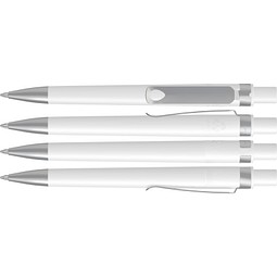 uma® RECYCLED PET PEN CORE F SI Druckkugelschreiber, weiss
