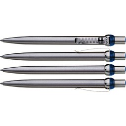 uma® RONDO chrom L Druckkugelschreiber, blau