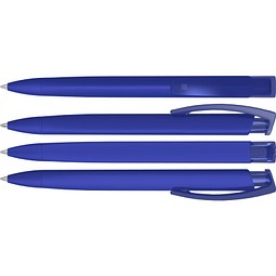 uma® TRINITY K transparent RECY Druckkugelschreiber, dunkelblau