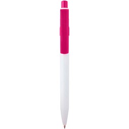 Unica Kugelschreiber aus recyceltem Kunststoff (blaue Mine), magenta