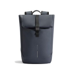Urban wasserabweisender Flap-Top Rucksack, navy blau, schwarz