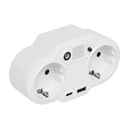 USB-Adapter-Stecker-Netzteil mit Nachtlicht ENDLESS POWER NIGHT,weiß