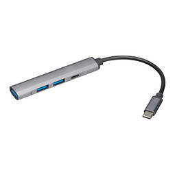 USB Hub aus recyceltem Aluminium, grau