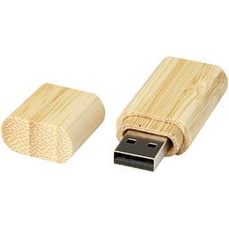 USB-Stick 2.0 aus Bambus mit Schlüsselanhänger, natural, 8GB