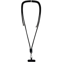 Vega verstellbares, recyceltes Smartphone Lanyard, schwarz