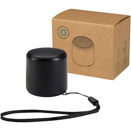 Velkis 3 W Bluetooth® Lautsprecher aus recyceltem Kunststoff, schwarz