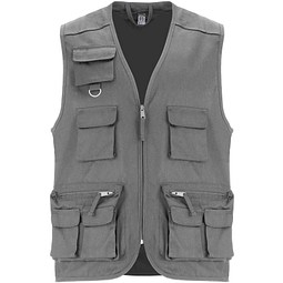 Venera Arbeitsweste mit V-Ausschnitt und mehreren Taschen, 200 g/m2, blei, 2XL