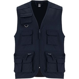 Venera Arbeitsweste mit V-Ausschnitt und mehreren Taschen, 200 g/m2, marineblau, M